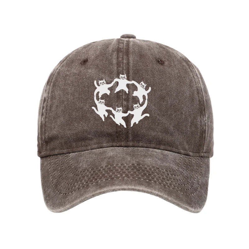 Tokyo-Tiger Leisure Cats Japanese Washed Cap