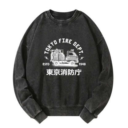 Tokyo-Tiger Tokyo Fire Dept Washed Sweatshirt