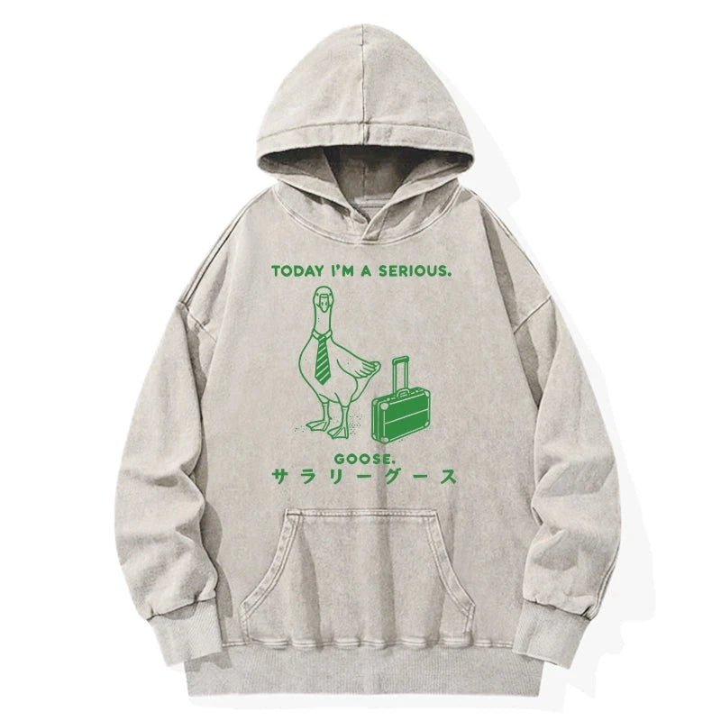 Tokyo-Tiger Hard Working Goose Washed Hoodie