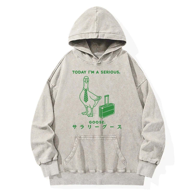 Tokyo-Tiger Hard Working Goose Washed Hoodie Sale