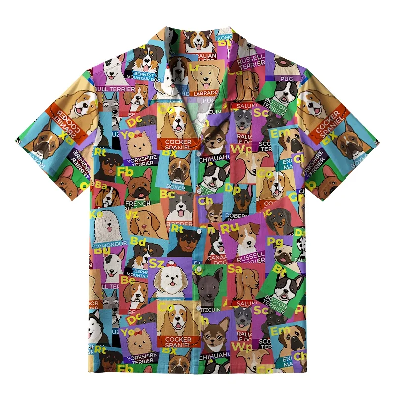Tokyo-Tiger Funny Dog Elements Aloha Hawaiian Shirt