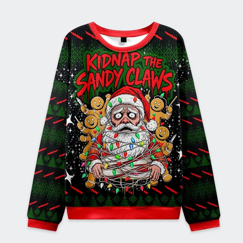Tokyo-Tiger Santa Claus Got Tangled Up Christmas Ugly Sweatshirt