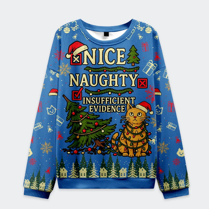 Tokyo-Tiger Naughty Cat Christmas Ugly Sweatshirt