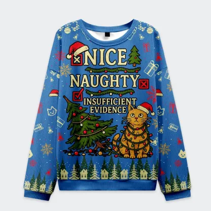 Tokyo-Tiger Naughty Cat Christmas Ugly Sweatshirt