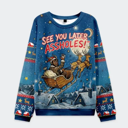 Tokyo-Tiger Goodbye Krampus Christmas Ugly Sweatshirt