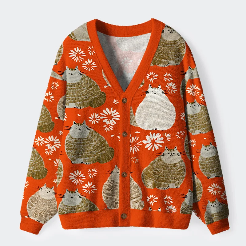 Tokyo-Tiger Fat Cat Ugly Cardigan Sweater