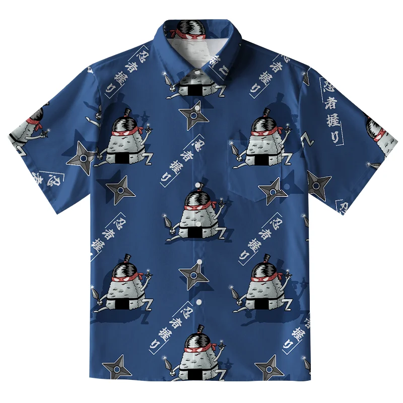 Tokyo-Tiger Ninja Onigiri Button-up Shirt