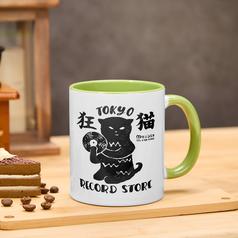 Tokyo-Tiger Record Store Cat CD Mug