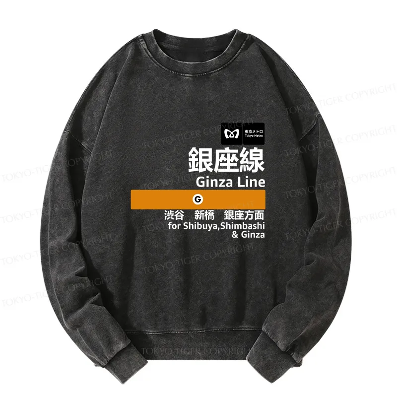 Tokyo-Tiger Ginza Line Japan Washed Sweatshirt