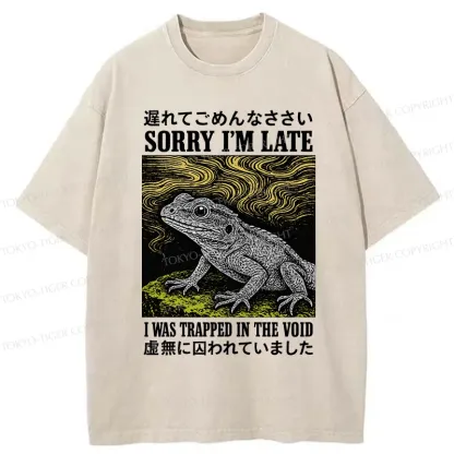 Tokyo-Tiger Lizard Trapped In The Void Washed T-Shirt