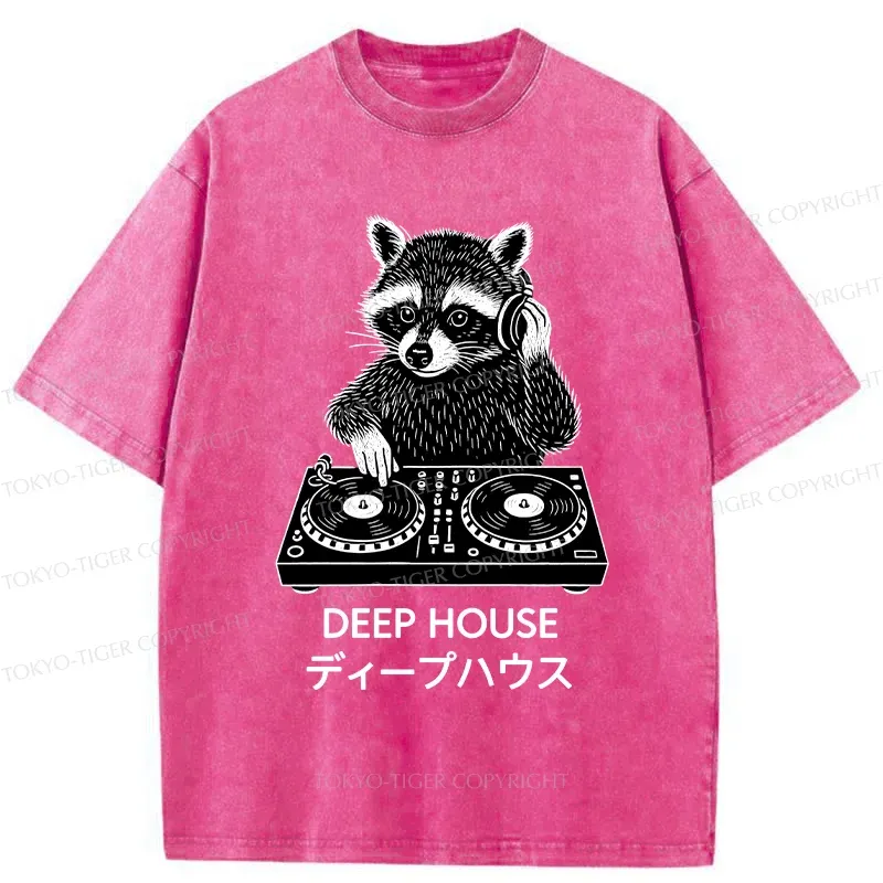Tokyo-Tiger DJ Raccoon Washed T-Shirt