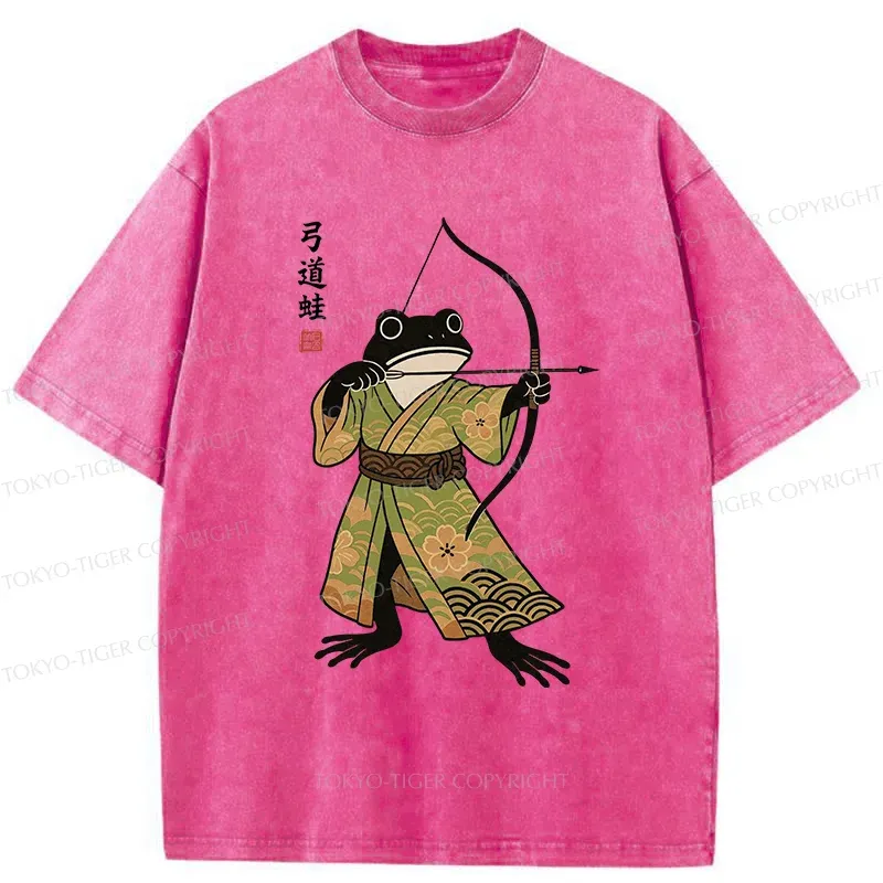 Tokyo-Tiger Frog Shooter Washed T-Shirt