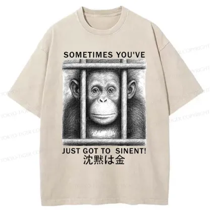 Tokyo-Tiger Silent Gorilla Washed T-Shirt