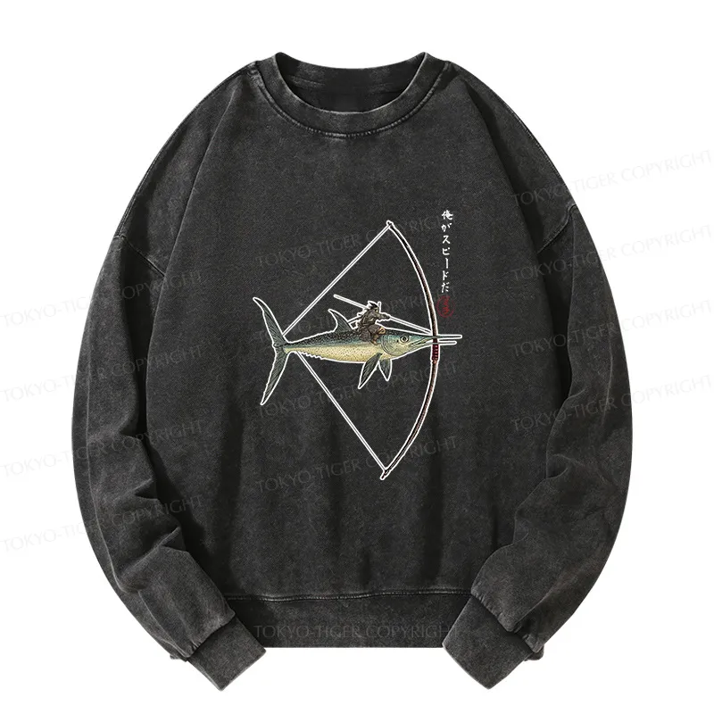 Tokyo-Tiger I Am Speed Washed Sweatshirt