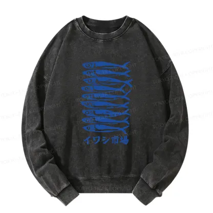 Tokyo-Tiger Sardine Market Washed Sweatshirt