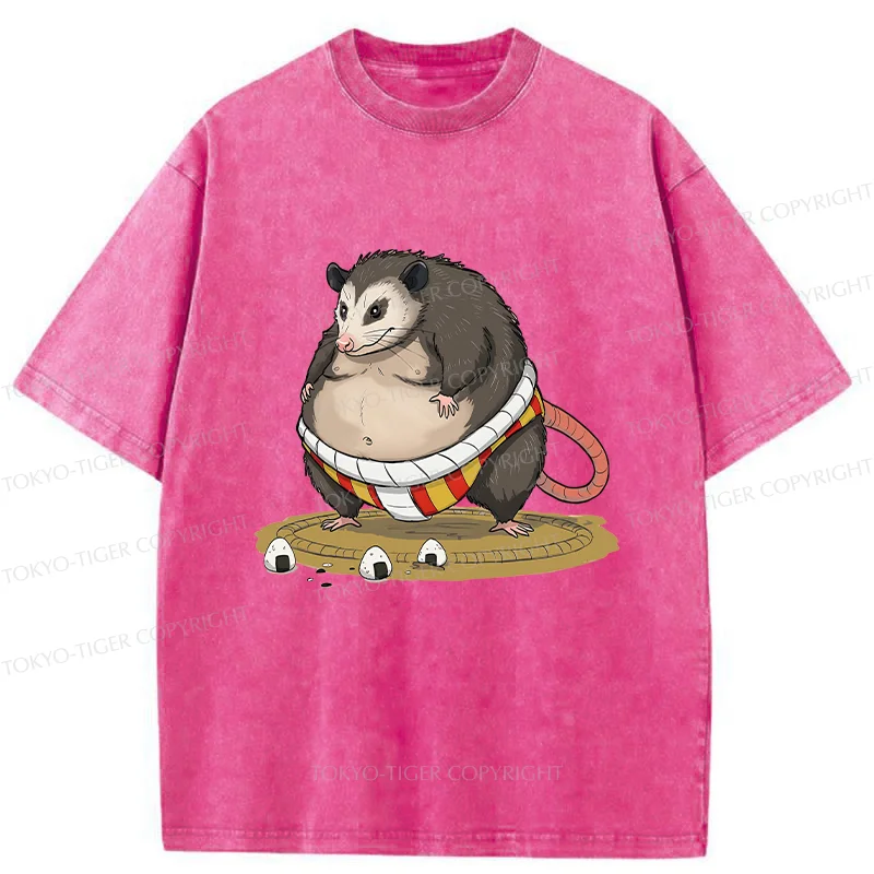 Tokyo-Tiger Opossum Sumo Washed T-Shirt