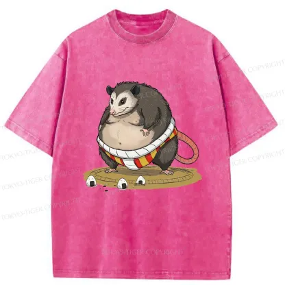 Tokyo-Tiger Opossum Sumo Washed T-Shirt