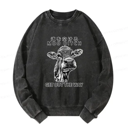 Tokyo-Tiger Funny Cow Washed Sweatshirt