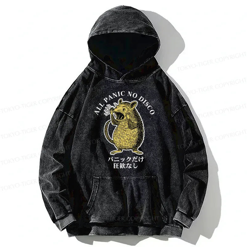 Tokyo-Tiger All Panic No Disco Washed Hoodie