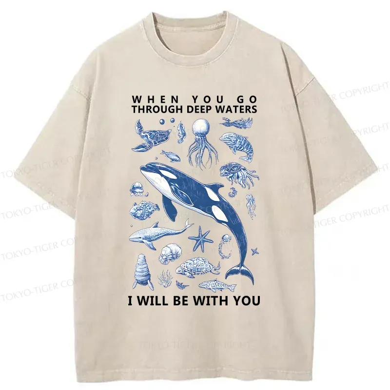 Tokyo-Tiger Deep Sea Creatures Washed T-Shirt