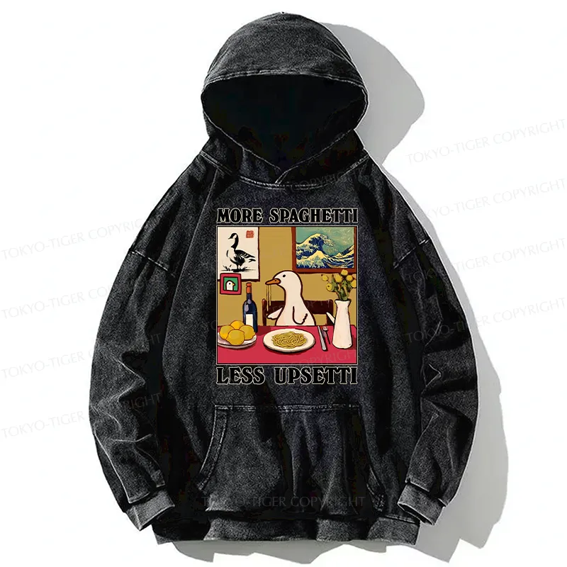 Tokyo-Tiger More Spaghetti Less Upsetti Goose Washed Hoodie