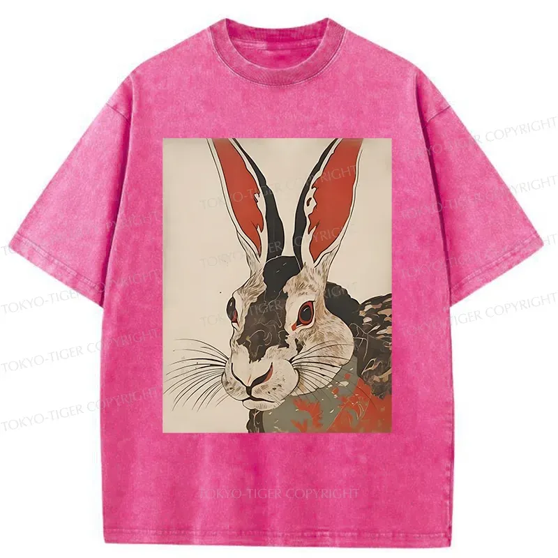 Tokyo-Tiger Vintage Japanese Rabbit Washed T-Shirt