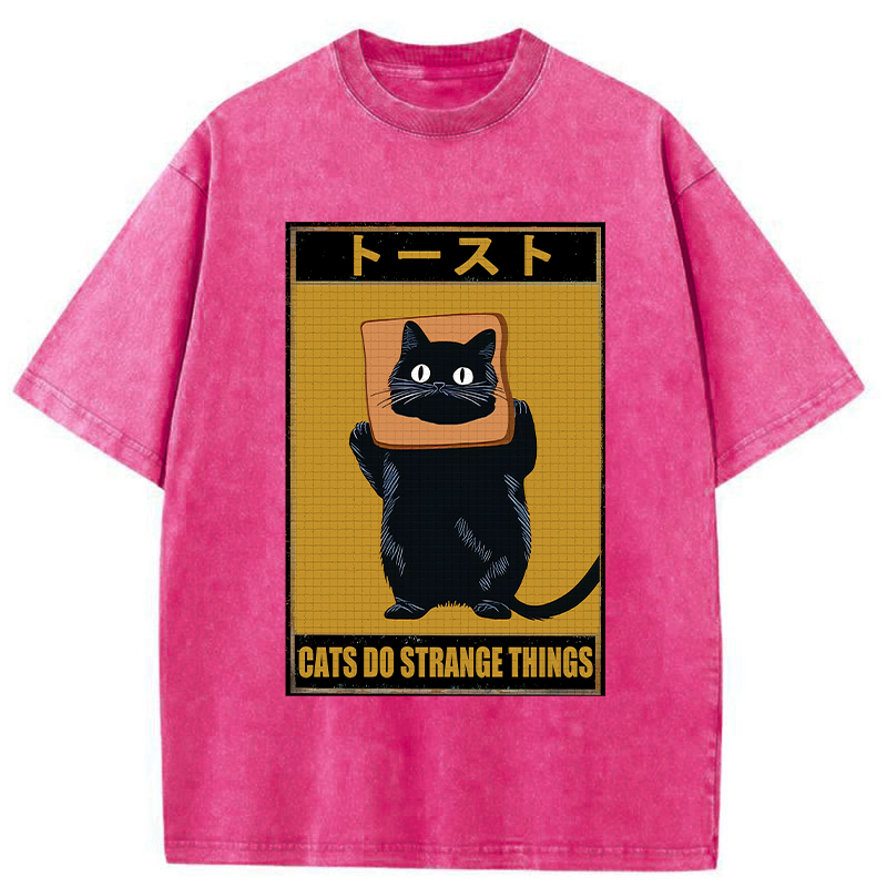 Tokyo-Tiger Toast Black Cat Washed T-Shirt