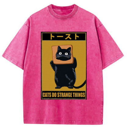 Tokyo-Tiger Toast Black Cat Washed T-Shirt