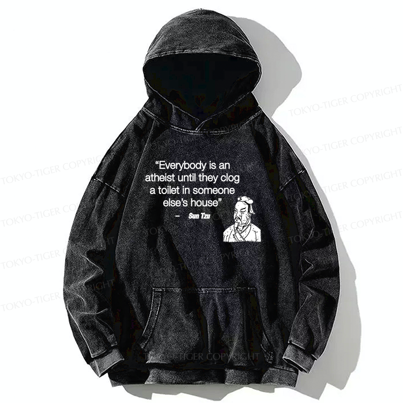 Tokyo-Tiger Funny Sun Tzu Saying Washed Hoodie