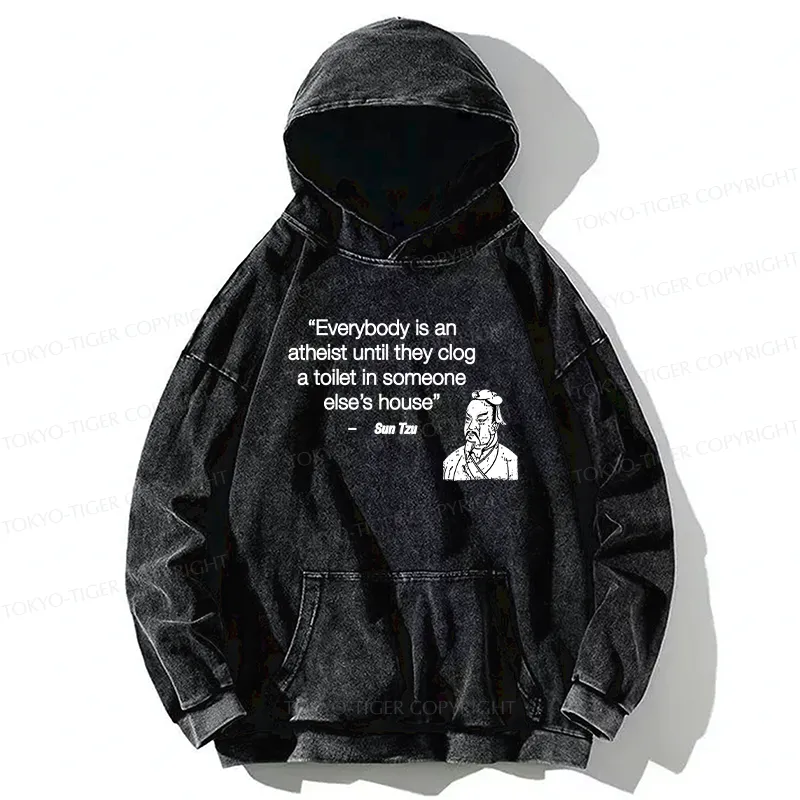 Tokyo-Tiger Funny Sun Tzu Saying Washed Hoodie