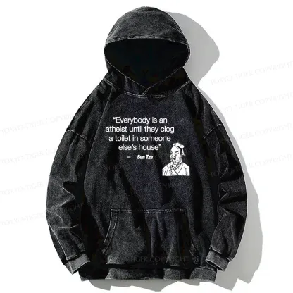 Tokyo-Tiger Funny Sun Tzu Saying Washed Hoodie