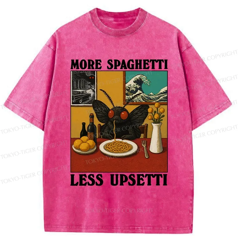 Tokyo-Tiger More Spaghetti Less Upsetti Mothman Washed T-Shirt