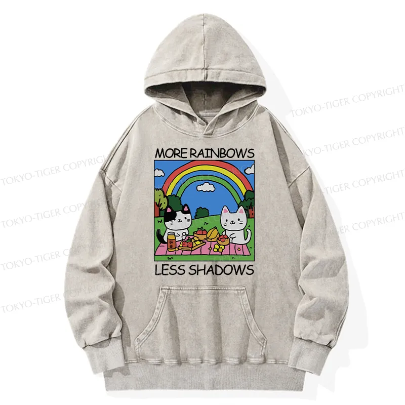 Tokyo-Tiger More Rainbows Less Shadows Washed Hoodie