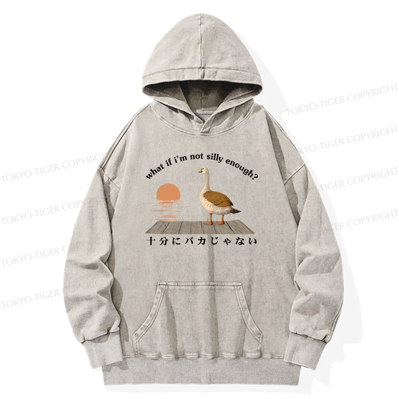 Tokyo-Tiger What If I'm Not Silly Enough Washed Hoodie