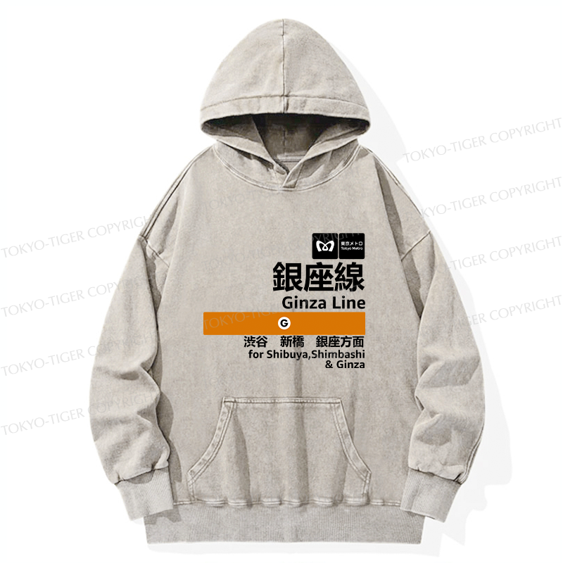 Tokyo-Tiger Ginza Line Japan Washed Hoodie