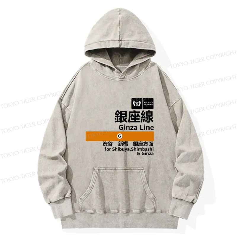 Tokyo-Tiger Ginza Line Japan Washed Hoodie