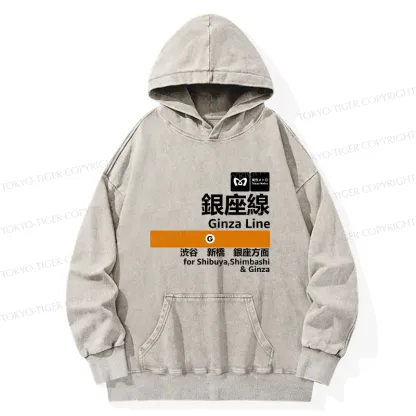 Tokyo-Tiger Ginza Line Japan Washed Hoodie