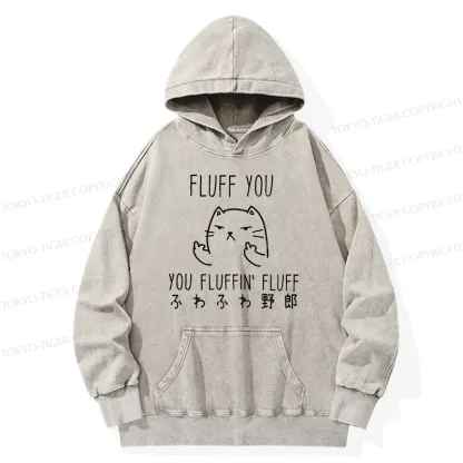 Tokyo-Tiger Fluff You Cat Washed Hoodie
