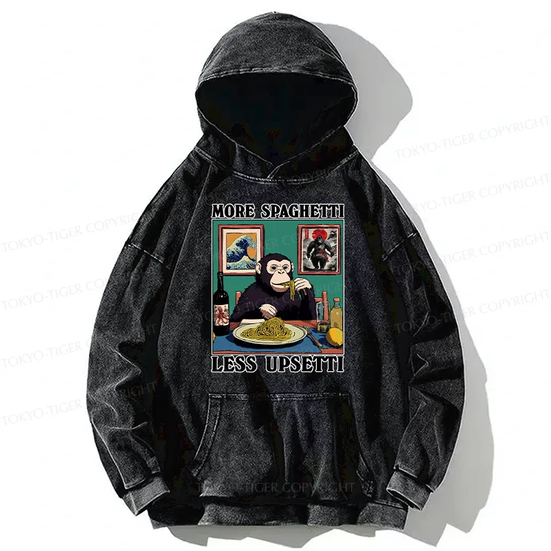 Tokyo-Tiger More Spaghetti Less Upset Bigfoot Washed Hoodie