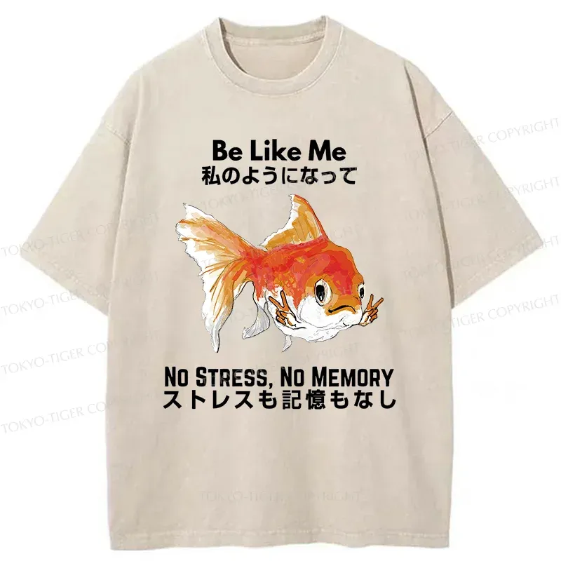 Tokyo-Tiger Live Like A Fish Washed T-Shirt