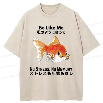 Tokyo-Tiger Live Like A Fish Washed T-Shirt