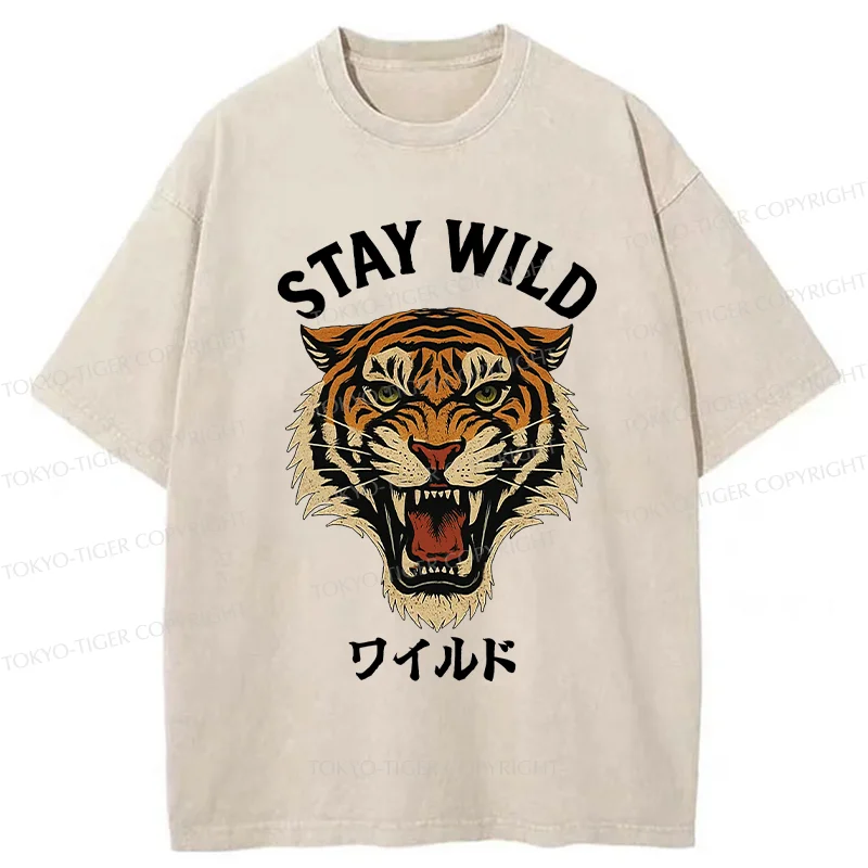 Tokyo-Tiger Wild Tiger Washed T-Shirt