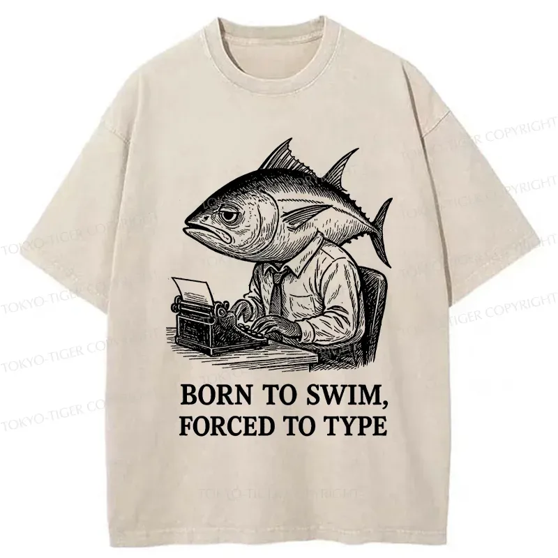 Tokyo-Tiger Tuna At Work Washed T-Shirt