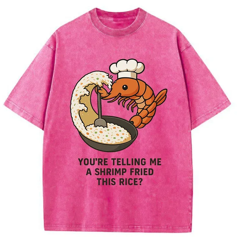 Tokyo-Tiger Shrimp Fried Rice Washed T-Shirt