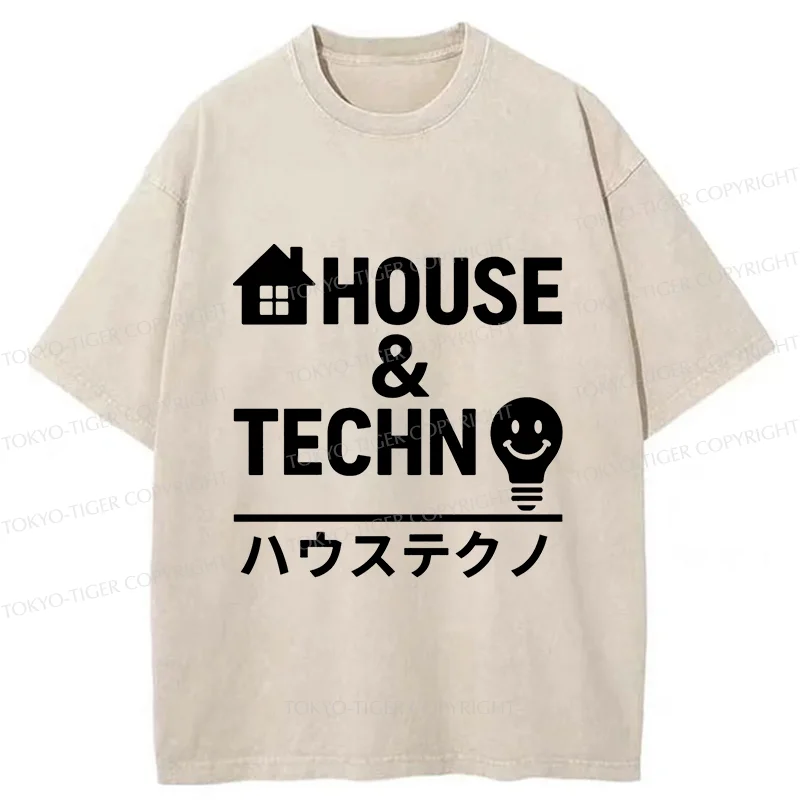 Tokyo-Tiger Tech House Washed T-Shirt
