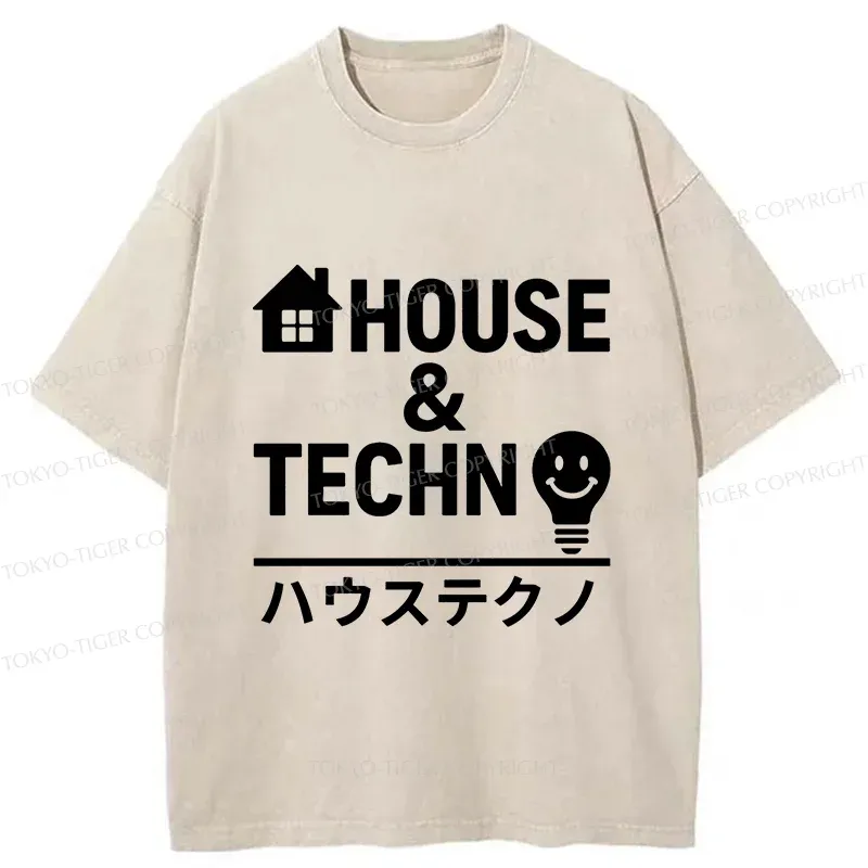 Tokyo-Tiger Tech House Washed T-Shirt