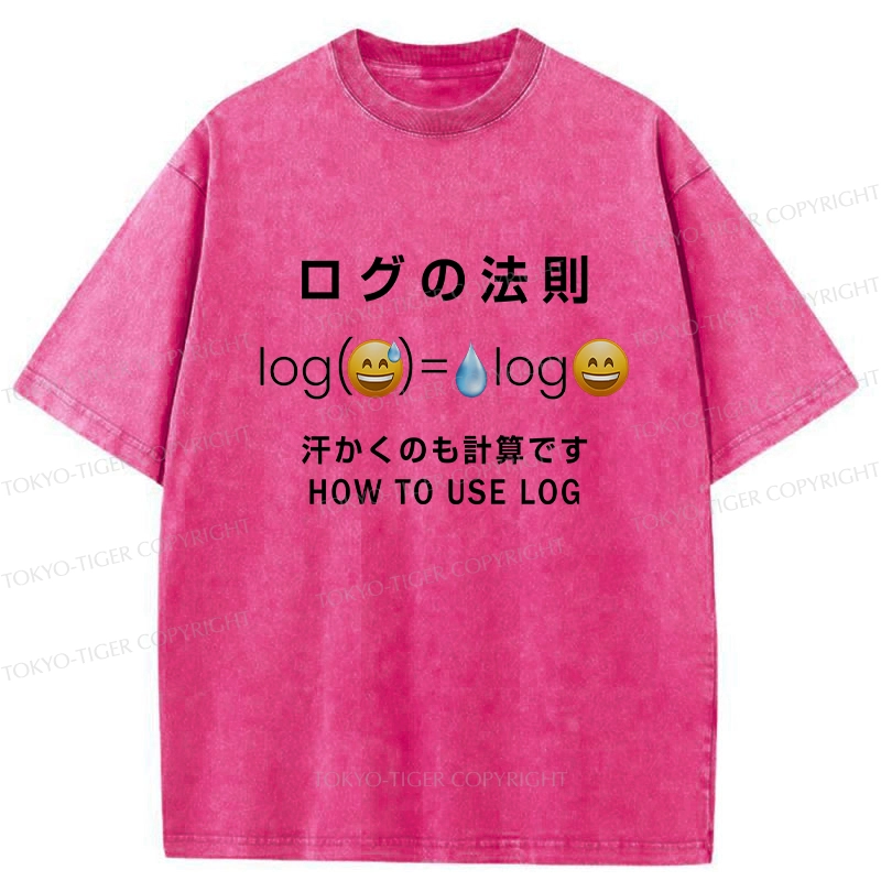Tokyo-Tiger Funny How To Use Log Washed T-Shirt