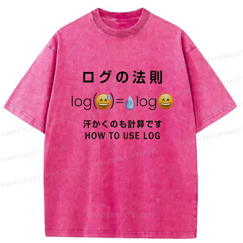 Tokyo-Tiger Funny How To Use Log Washed T-Shirt