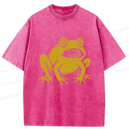 Tokyo-Tiger Horrible Japanese Frog Washed T-Shirt
