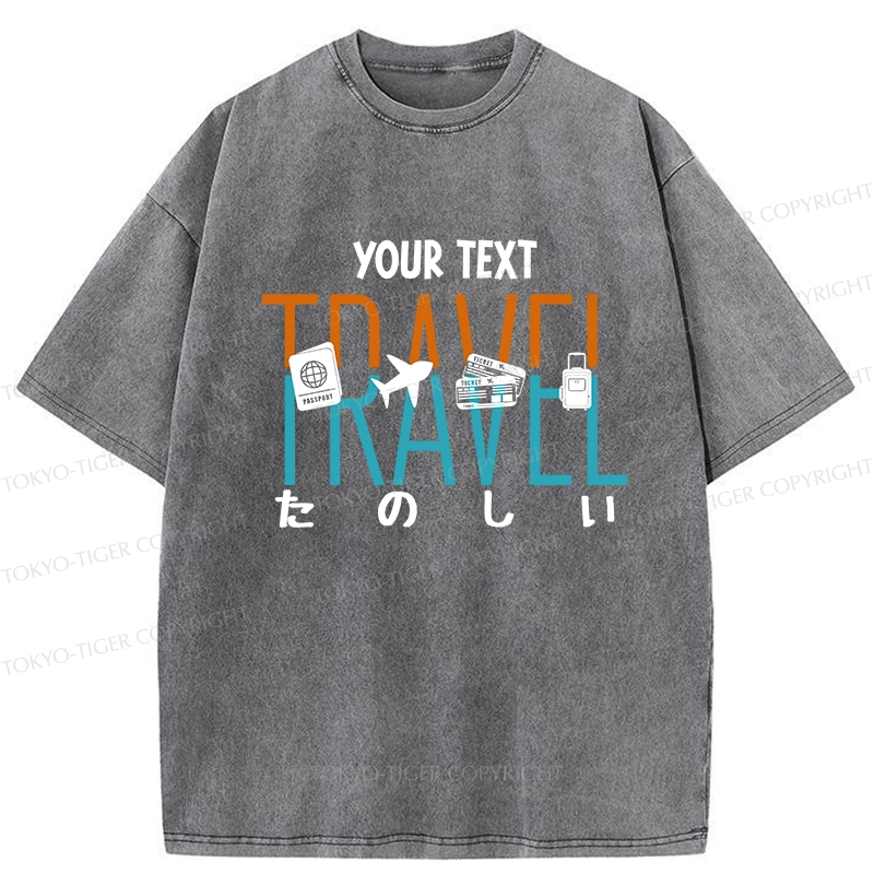 Tokyo-Tiger Your Travel Destination Washed T-Shirt